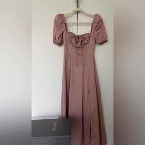 House of CB Tallulah Dusty Pink Midi Dress